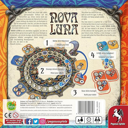 Nova Luna - Board Game by Pegasus Spiele 1-4 Players – Board Games for Family – 20-30 Minutes of Gameplay – Games for Family Game Night – Kids and Adults Ages 8+ - English Version