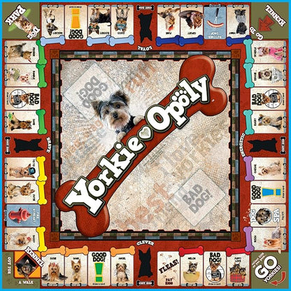 Late for The Sky Yorkie-Opoly Dog Board Game for Yorkshire Terrier Lovers Family Party Fun 2–6 Players Ages 8+ Strategy Classic or 60-Minute Quick Play