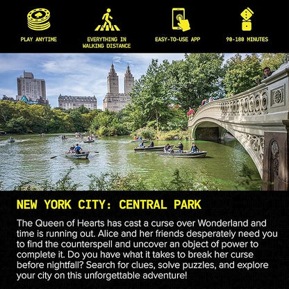 Outdoor Escape Room I Central Park New York City I Escape The City I Multi-Player Mystery Escape Room Hunt I Interactive Puzzle Game for Your City