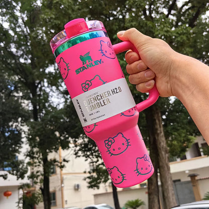 Flamingo Pink Stanley Quencher H2.0 Tumbler – 40 oz Travel Cup
