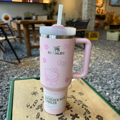 Flamingo Pink Stanley Quencher H2.0 Tumbler – 40 oz Travel Cup